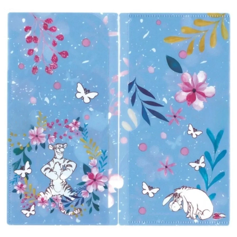 Disney Winnie The Pooh Mask Case Multi-Use Folder Holder, Receipt Organizer Blue
